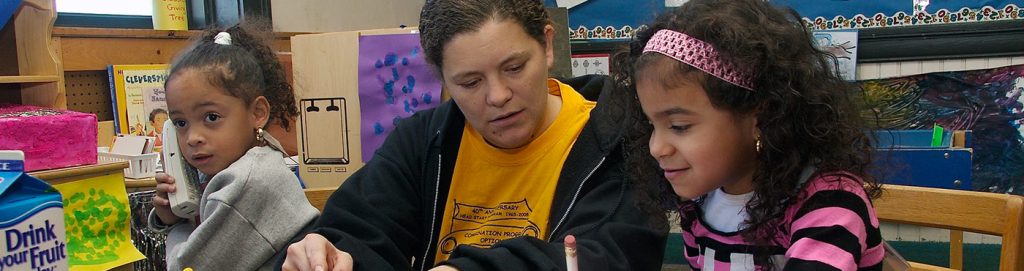 teacher with students